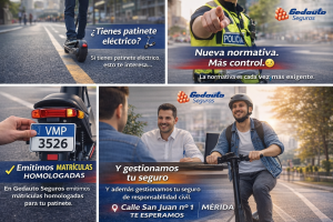 Matrículas homologadas y seguros para patinetes en Gedauto Seguros: todo lo que necesitas saber