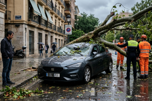 ¿Qué ocurre si un árbol cae sobre tu coche? ¿Quién paga los daños?